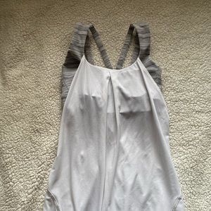 Lululemon White Tank with Built in Sports Bra